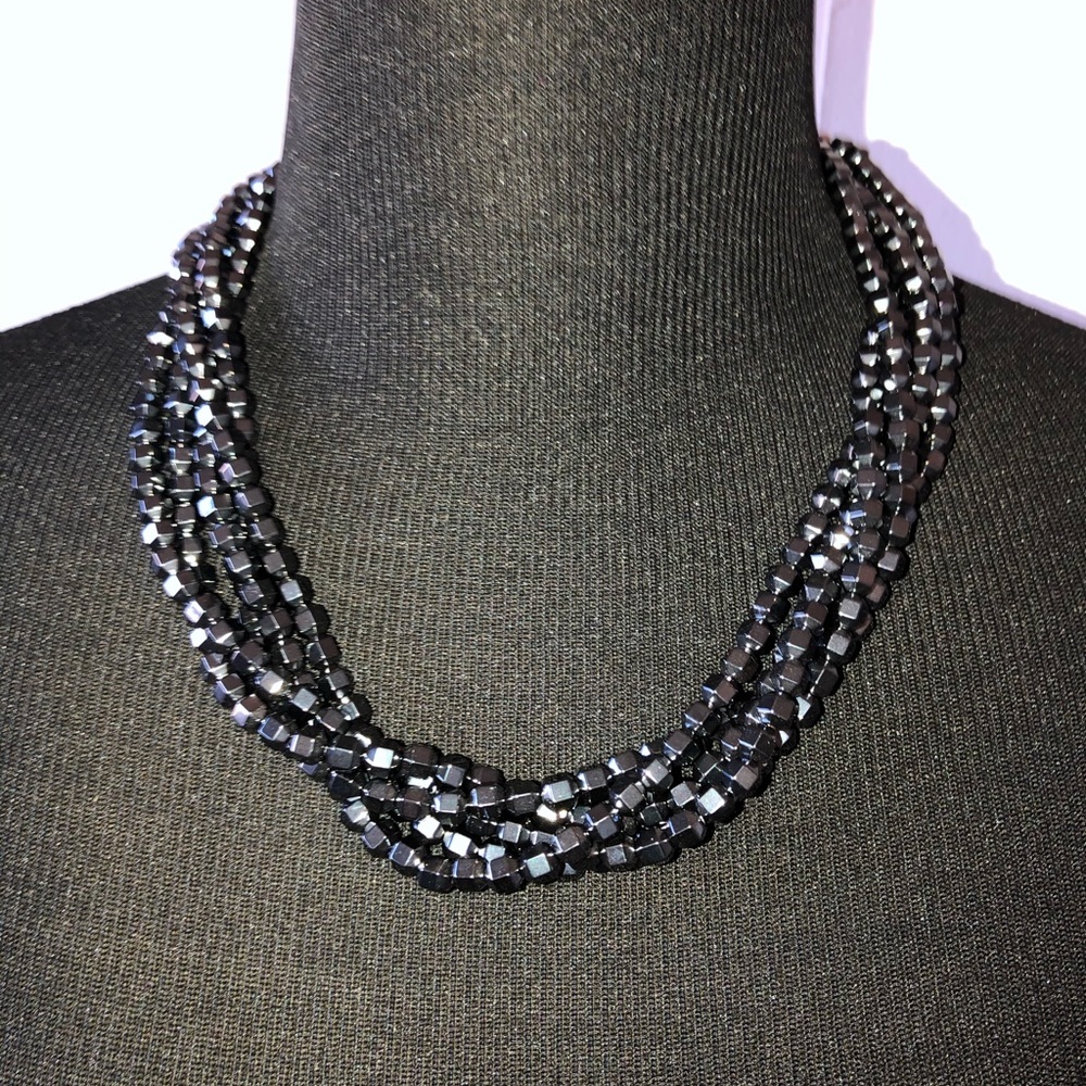 Hematite Multi Strand Necklace - image 1
